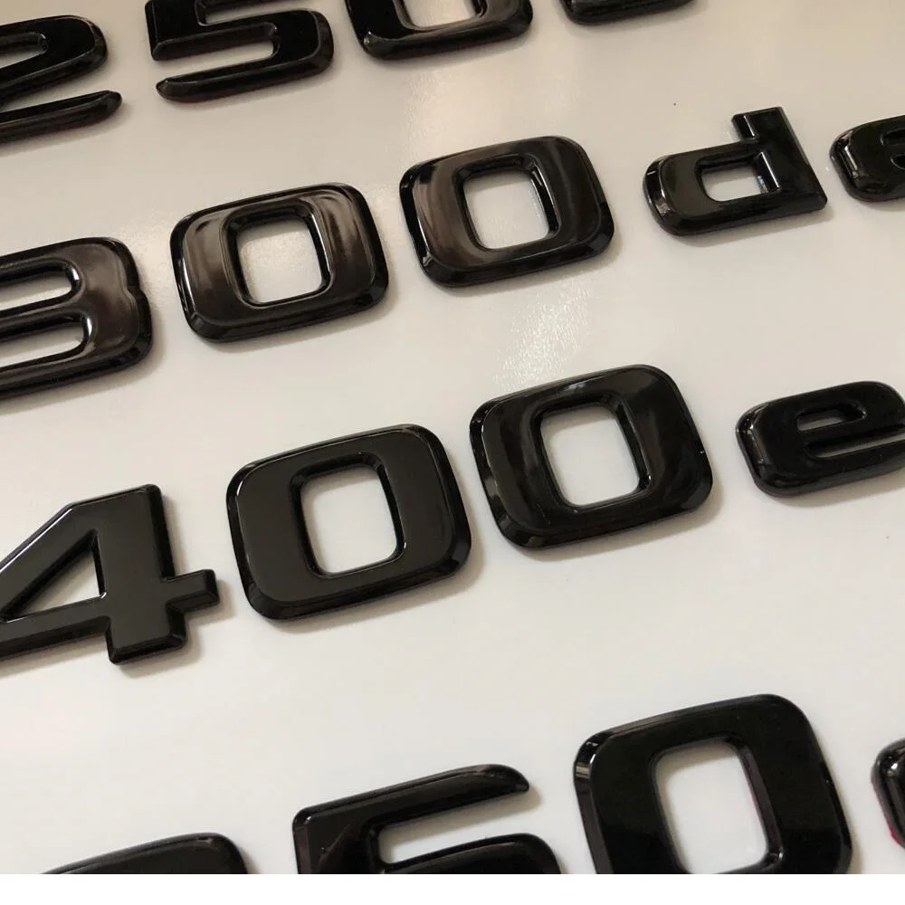 Gloss Black Letters Emblemen Voor Mercedes Benz Nieuwe Energie Plug-In Hybride A250e B250e C300e E300el C350el S450el S560el S580el Amg