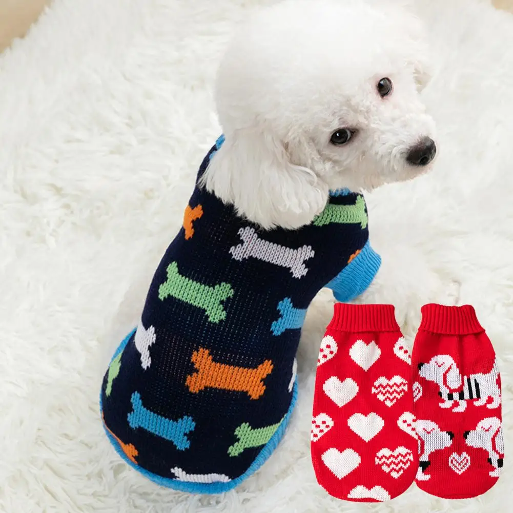 Stylish Dog Sweater Windproof Keep Warm Thickening Winter Dog Cat Two-legged Sweater Clothes