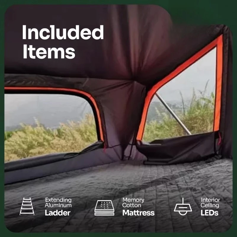 Outdoor Waterproof 4x4 Honeycomb Aluminum Off-road Large Roof Top Tent Size Foldable Truck/SUV Hard Shell Four-season Double