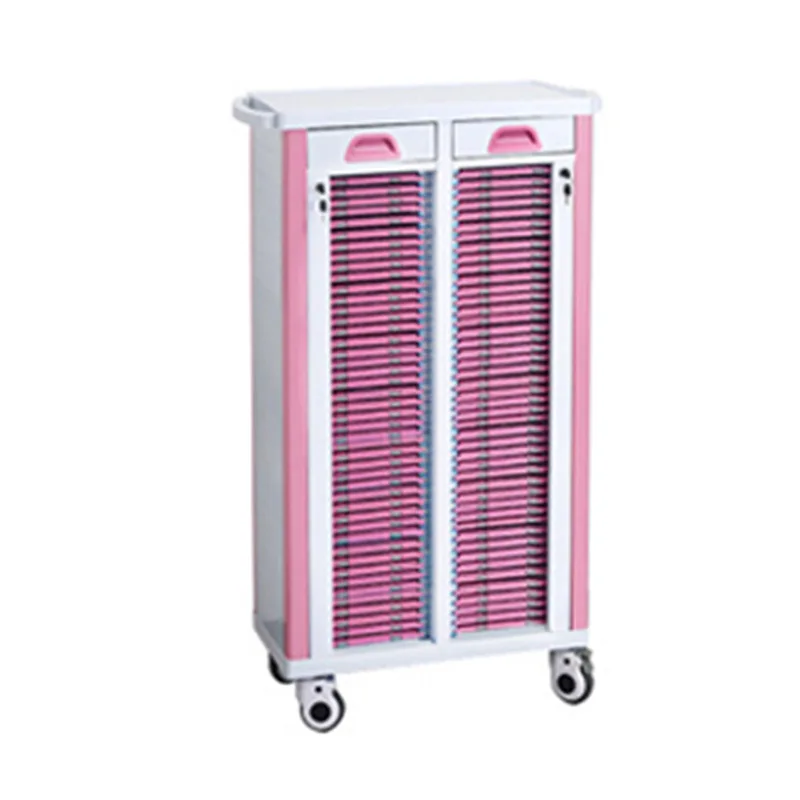 

Thickened stainless steel medical record car medical record cabinet