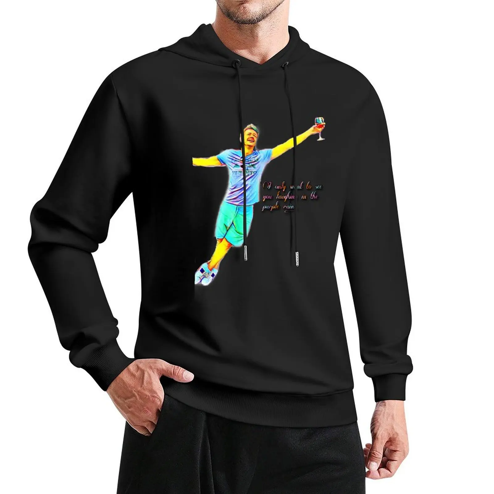 

Laughing in the Purple Rain Pullover Hoodie men's autumn clothes big size hoodie
