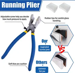 Running Plier Glass Mosaic Cutter Kits Screwdriver Breaking Plier Oil Feed Glass Cutting Tools Heavy Duty Glass Cutting Tool