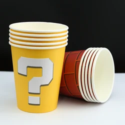 Mario Cup Mario Bros Birthday Decoration Disposable Cups Paper Water Drinking 9oz Cup for Parties Baby Shower Supplies Gifts