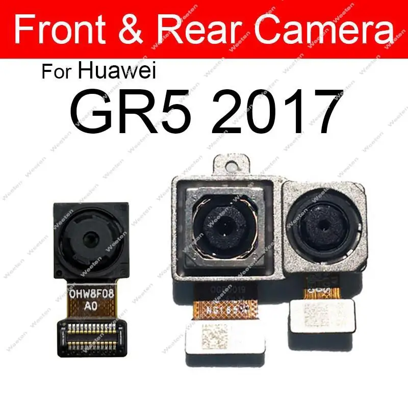 Rear Front Camera For Huawei GR5 Y5 II2 III3 2017 2019 Y5 Prime 2018 Y5 Lite 2019 8S Front Back Main Camera Flex Cable Parts image 2