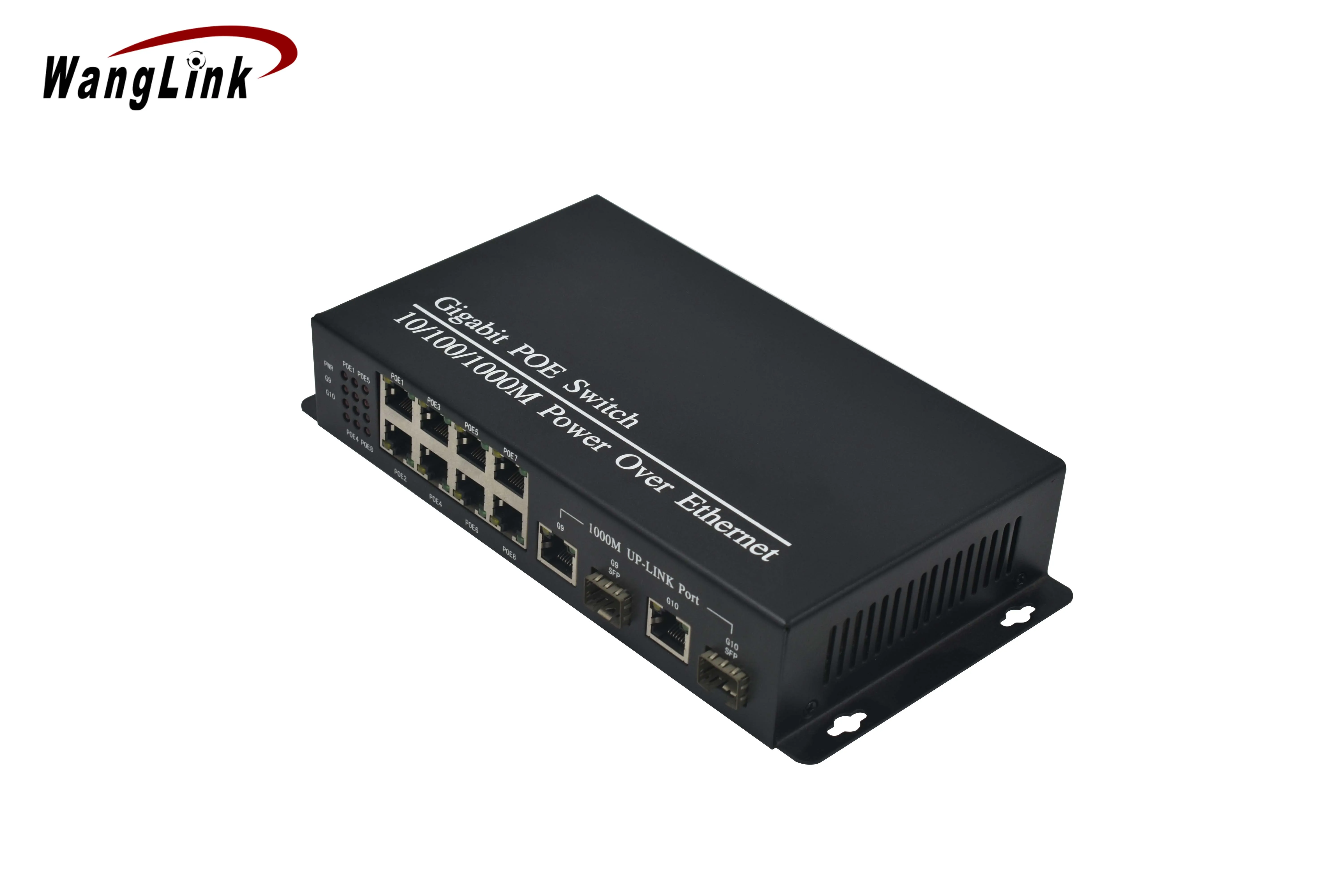 Imagem -03 - Switch de Rede Gigabit Poe Port 10 100 1000mbps Slot Sfp Uplink Poe para Câmera Cctv