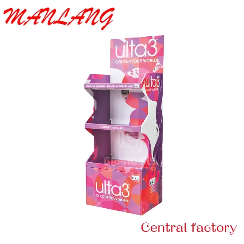 Customchina retail cigarettes paper showcase shelf floor standing displays paper display rack