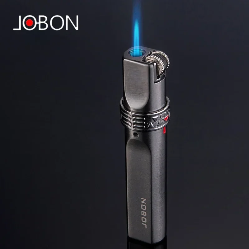 JOBON Butane Gas Torch Lighter Outdoor Windproof Turbine High Pressure Jet Old-fashioned Grinding Wheel Ignition Cigar Lighters