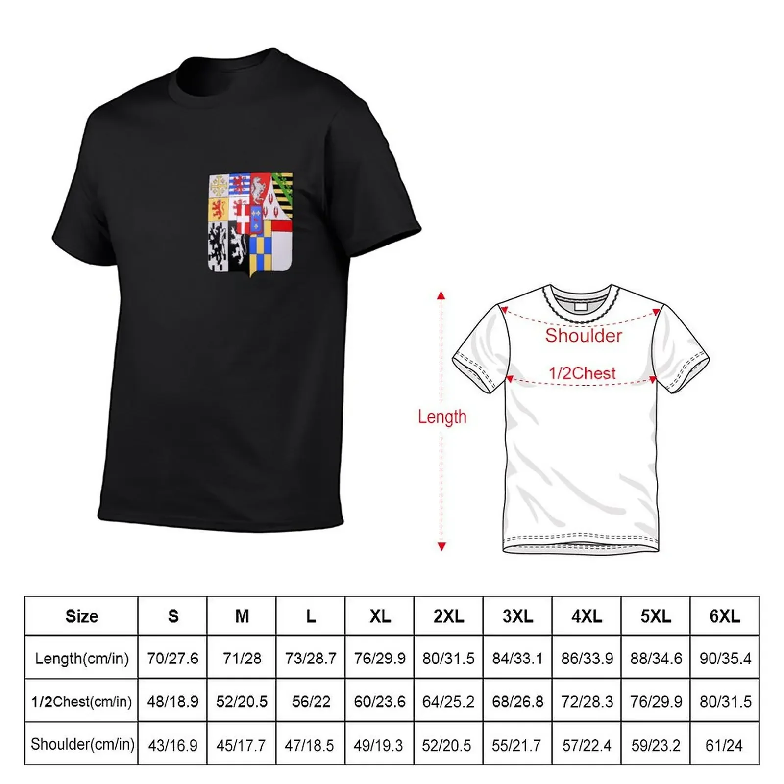 Prinz Eugen Heavy Cruiser Coat of Arms Small Motif T-Shirt custom shirt anime anime figures black t-shirts for men