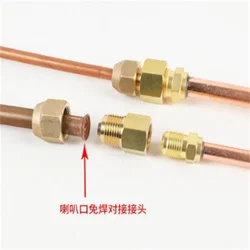 1pc Air Conditioning Copper Tube Female-Male SAE Flare Thread Tube Adapter 1/4 3/8 1/2 5/8 3/4 Reducer Joint Brass Pipe fitting