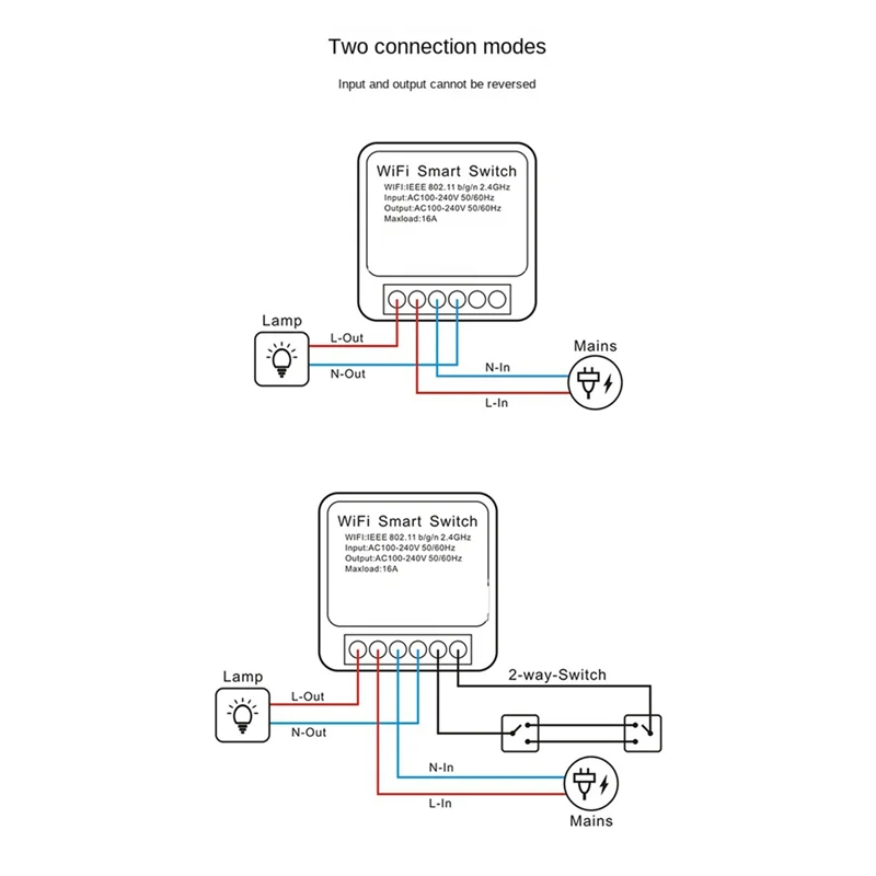 For Matter 16A Smart Wifi Switch One Open Dual Control Control Switches Mini Smart Breaker Voice Control Work With Easy Install