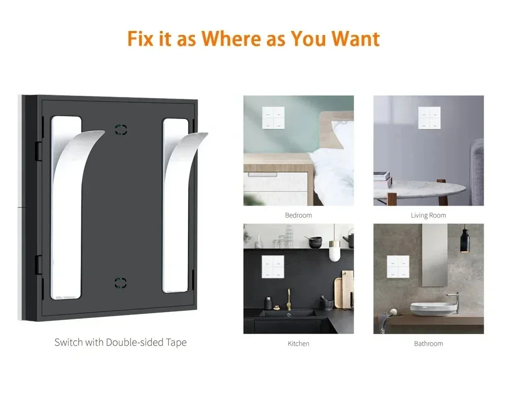 4 Gang Tuya Zigbee Smart Scene Switch Button Wireless 12 Scene Switch Controller Smart Home Automation Scenario for Tuya Devices