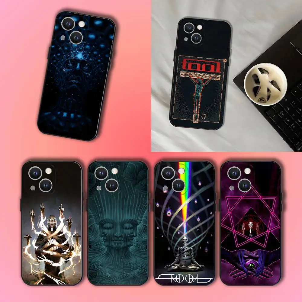 

Band T-Tool Schism Phone Case For iPhone 17,16,15,14,13,12,11,Pro,XS,Max,XR,Plus,E,SE4,Mini Black Soft Cover
