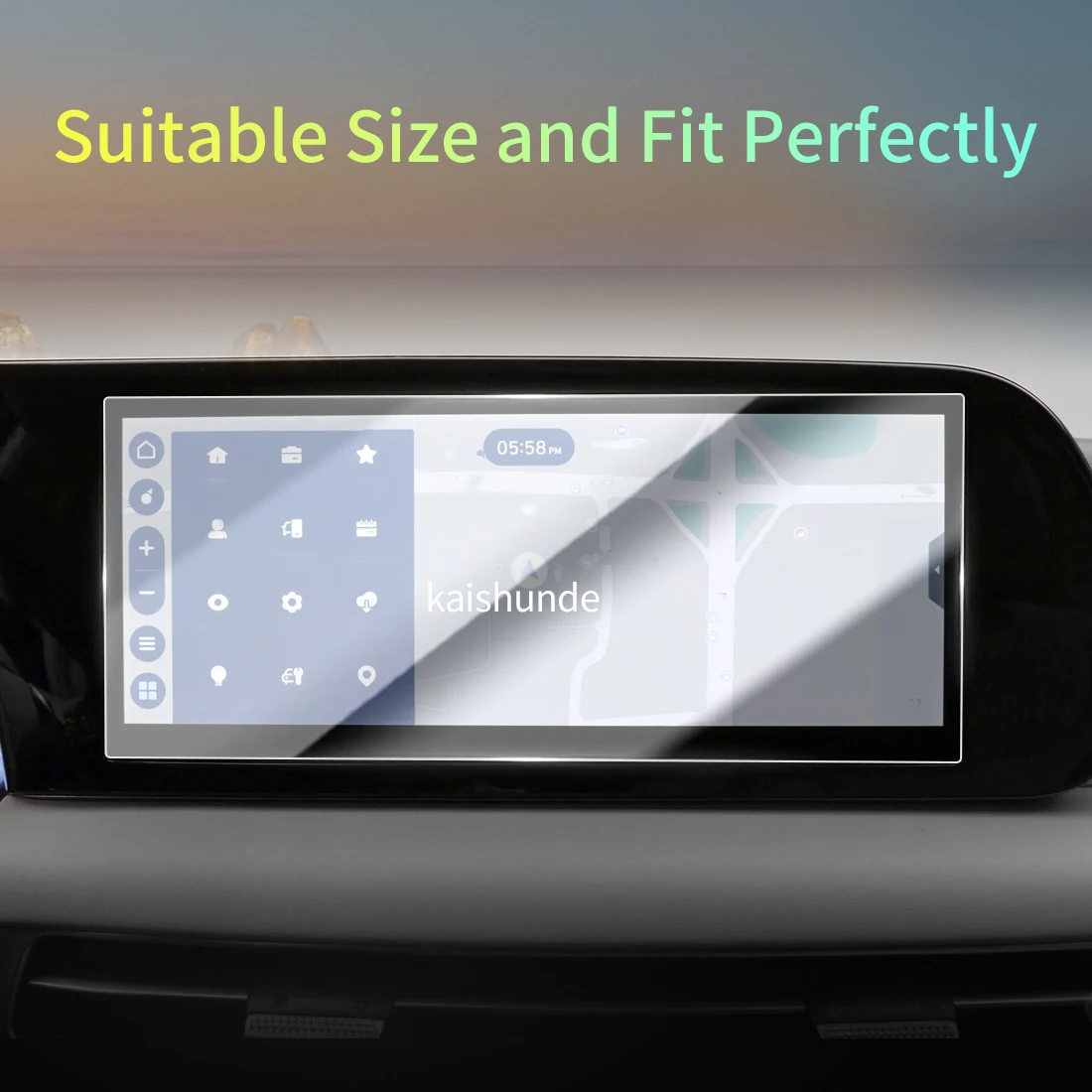 Car Stickers Meters Protector For 2023  palisade modern Tempered Glass Protective Film Display Navigation Vehicle Accessories