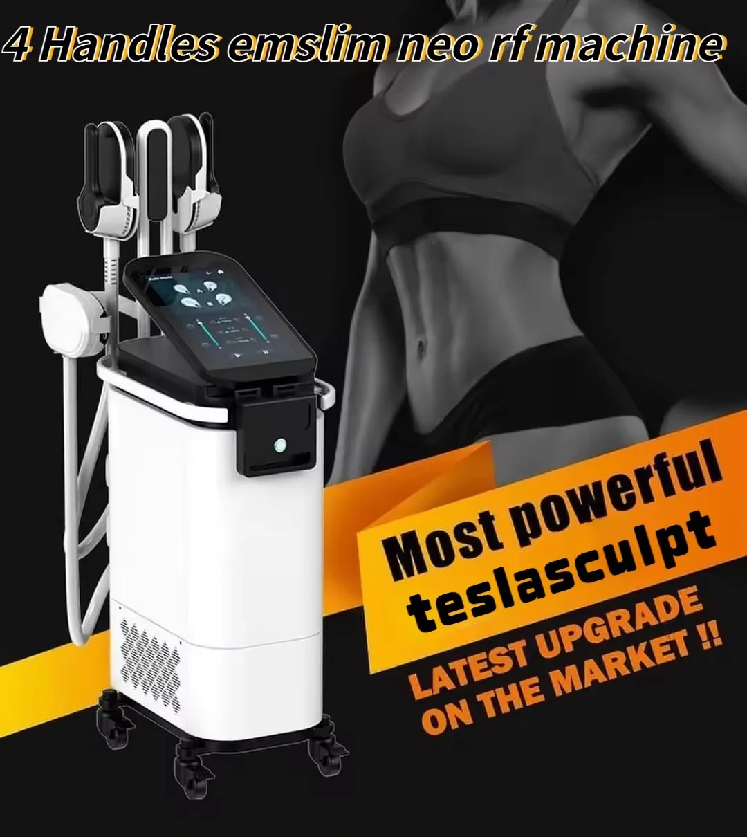 electromagnetic muscle stimulator 14 Tesla 4 handles Or 5 Handles Body Slimming Body Shape Sculpting Rf Neo Pro Max emslim