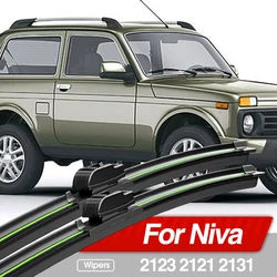 For Lada Niva 2123 2121 2131 2000-2015 Front Windshield Wiper Blades 2pcs Windscreen Window Accessories 2002 2003 2008 2010 2014