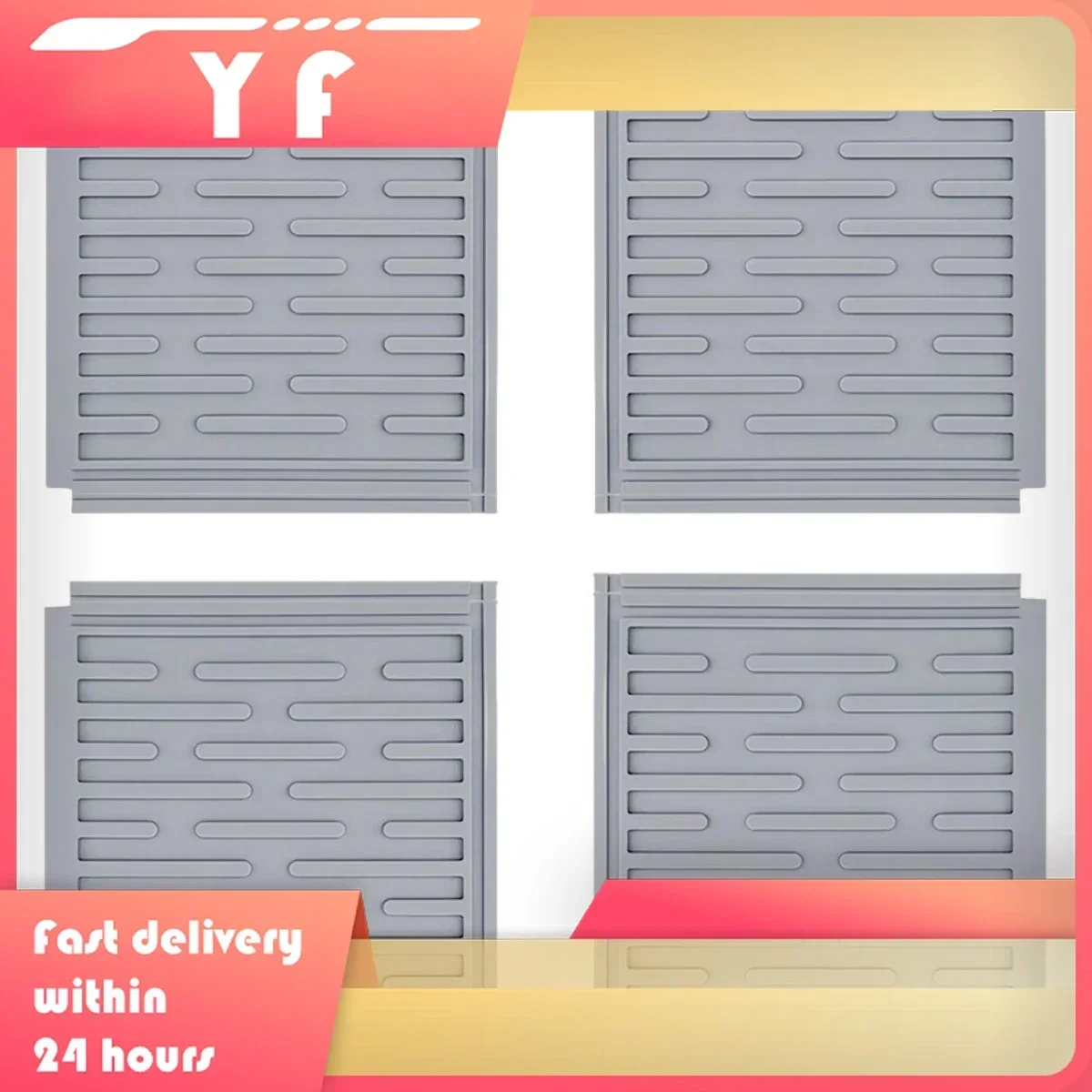 

4Pcs Connectable Silicone Sink Draining Mat Dish Drying Pad Heat Resistant Silicone Dish Drying Mats Thickness Kitchen Accessori