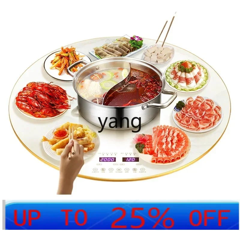 

LTT with hot pot hot dish warming board meal insulation artifact household multi-functional dining table turntable