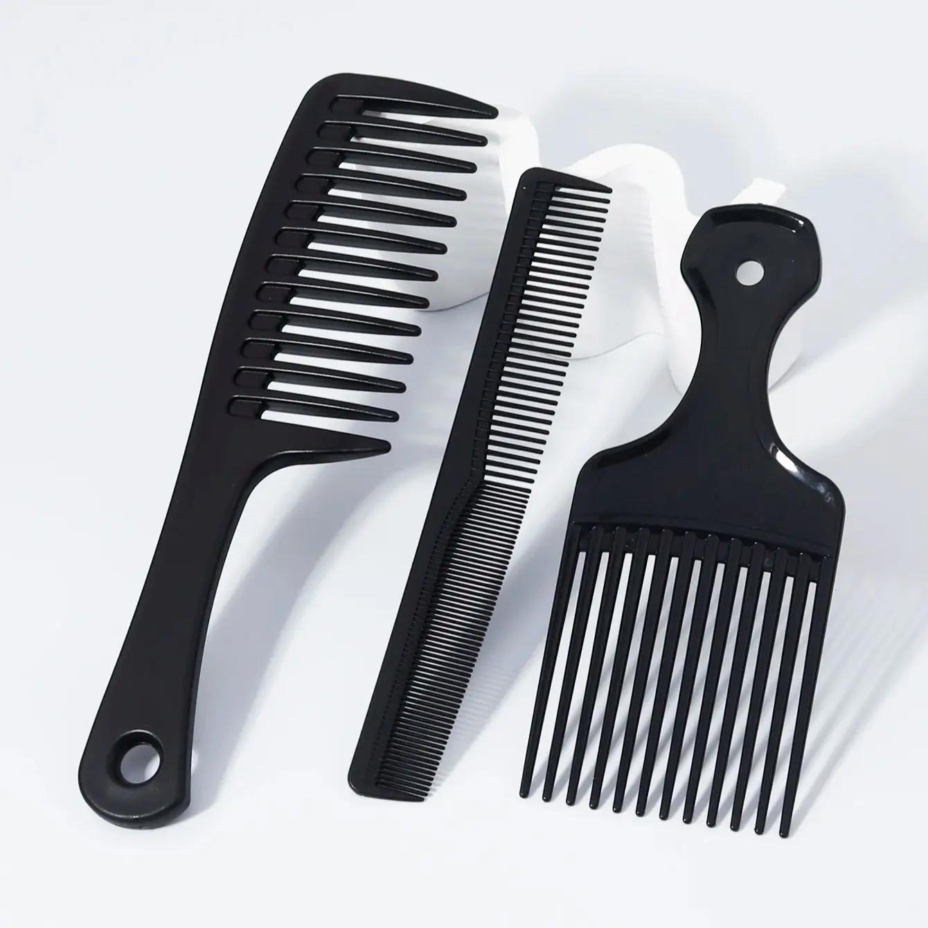 

3pcs Wide Toothed Comb Pick and Insert Comb Set, Pocket Fine Toothed Comb, Multi Functional Comb Set,Special for real hair wigs
