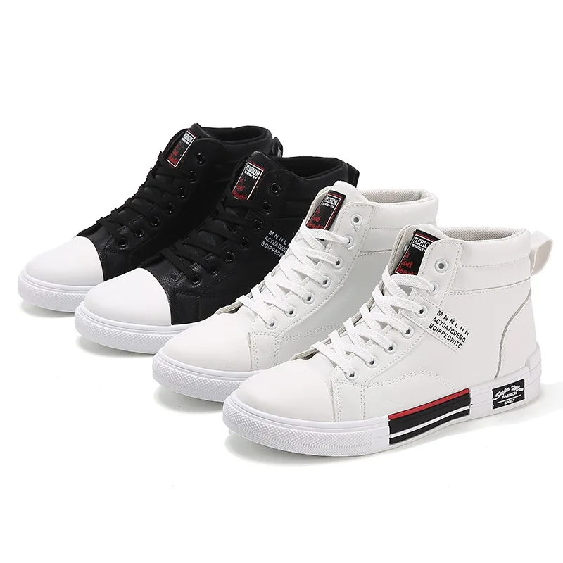 Brand Men High-Top Skateboard Shoes Leather Men\'s Casual Sneakers Male Non-Slip Sport Shoes Zapatillas Hombre Mens Footwear