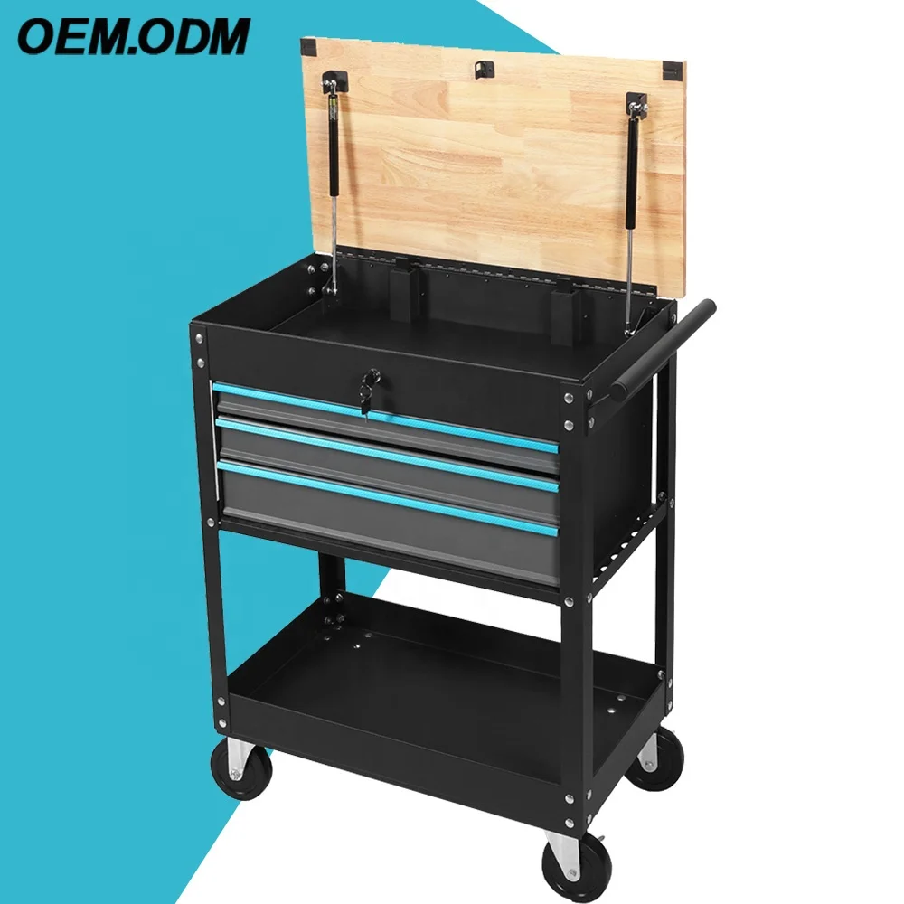 

OEM 30-1/2 дюйма, органайзер для хранения с 3 ящиками, тележка для инструментов на колесиках, тележка для инструментов с ящиками для механиков, склада, гаража