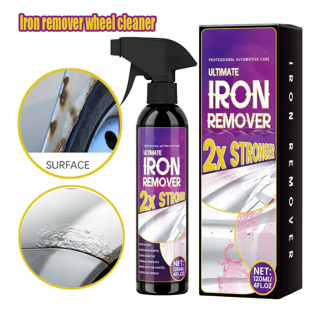 

120ml Car Rust Remover Iron Stain Cleaner Shine Detail Spray Scratch Remover Rust Protection Iron Dissolver Metal Polish For