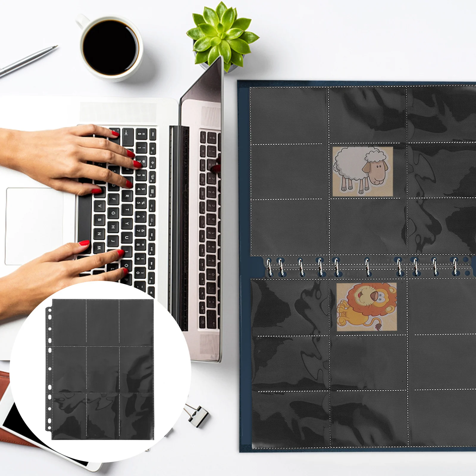 

10pcs Card Holder Binder Double-Sided 18 Pocket Pvc Baseball Card Sleeves For Sports Game Cards Clear Album Pages Storage