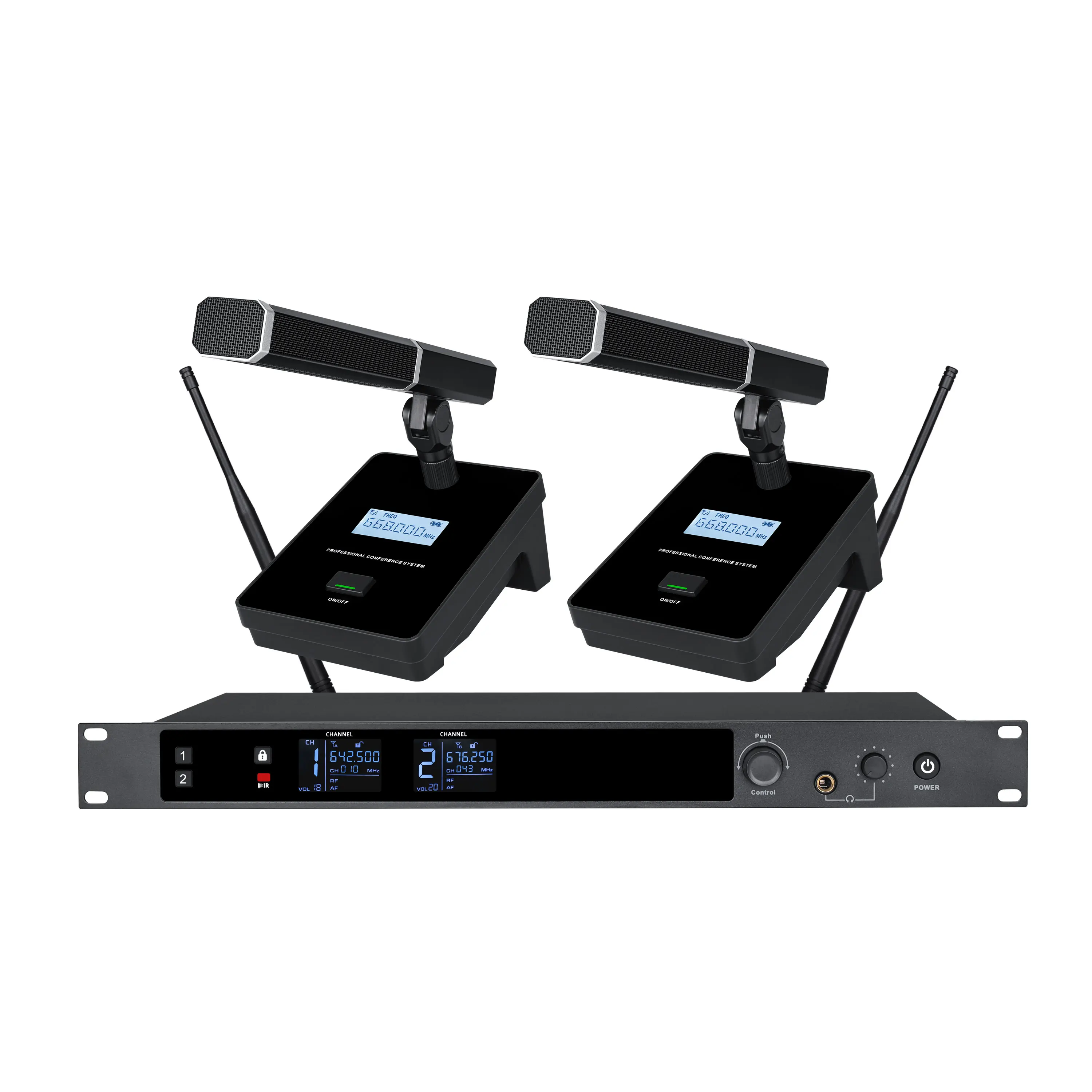 2026 2026 BD26 ميكروفون لاسلكي مزدوج احترافي عالي الجودة لمرحلة KTV مؤتمر الكلام