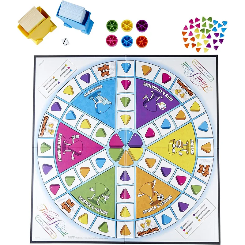 Trivial Pursuit EDYCJA RODZIOWA: Zabawa i edukacyjna gra rodzinna Noc