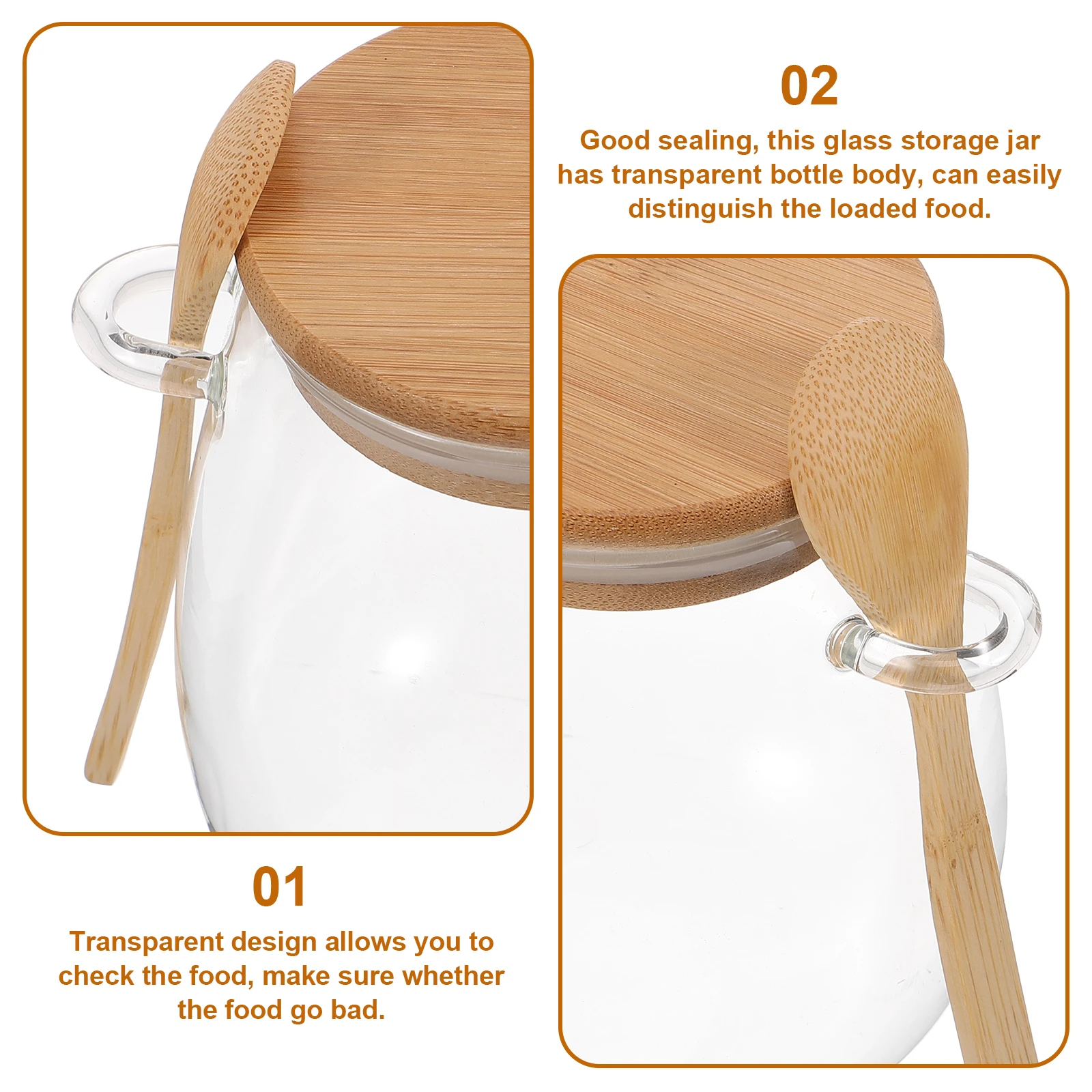 

Clear With Sealed Lid Food Coffee Canister Household Multi-Function Container Transparent For Leaves Storage Easy Clean