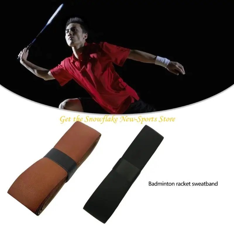 E56D Leather Tennis Rackets Grip Sweatband Badmintons Grip Tennis Overgrips Sport Tape Tennis Grip Head Overgrips Wraps