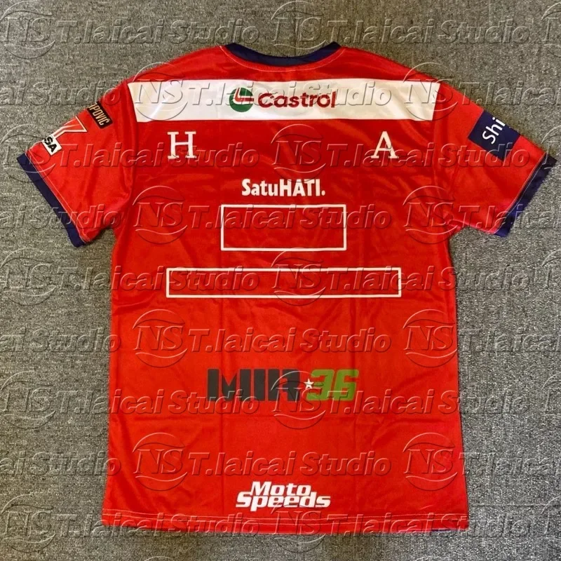 

2025 summer HR Castrol Racing Jersey Luca Marini Joan Mir Sports T-shirt Men's Women's Short Sleeved quick drying Top motorcycle