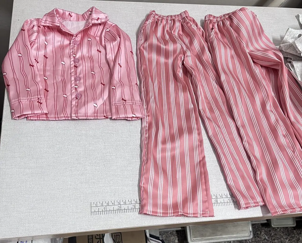 

D09-1024 детская игрушка ручной работы, кукла Uncle 68 73 ID75 U75 am77, одежда для кукол BJD/SD, комплект полосатой пижамы