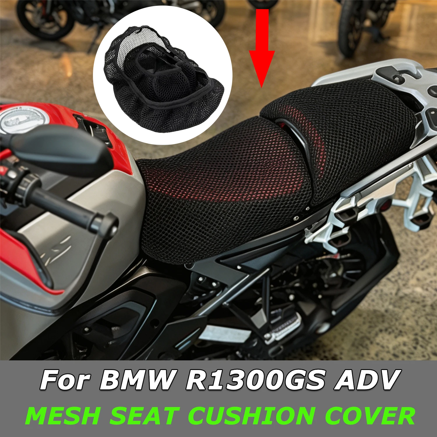 R1300GS ADV R 1300GS ADV Seat Cover Motorcycle 3D Airflow Seat Cover For BMW R 1300 GS Adventure 3D Honeycomb Mesh Seat Cover