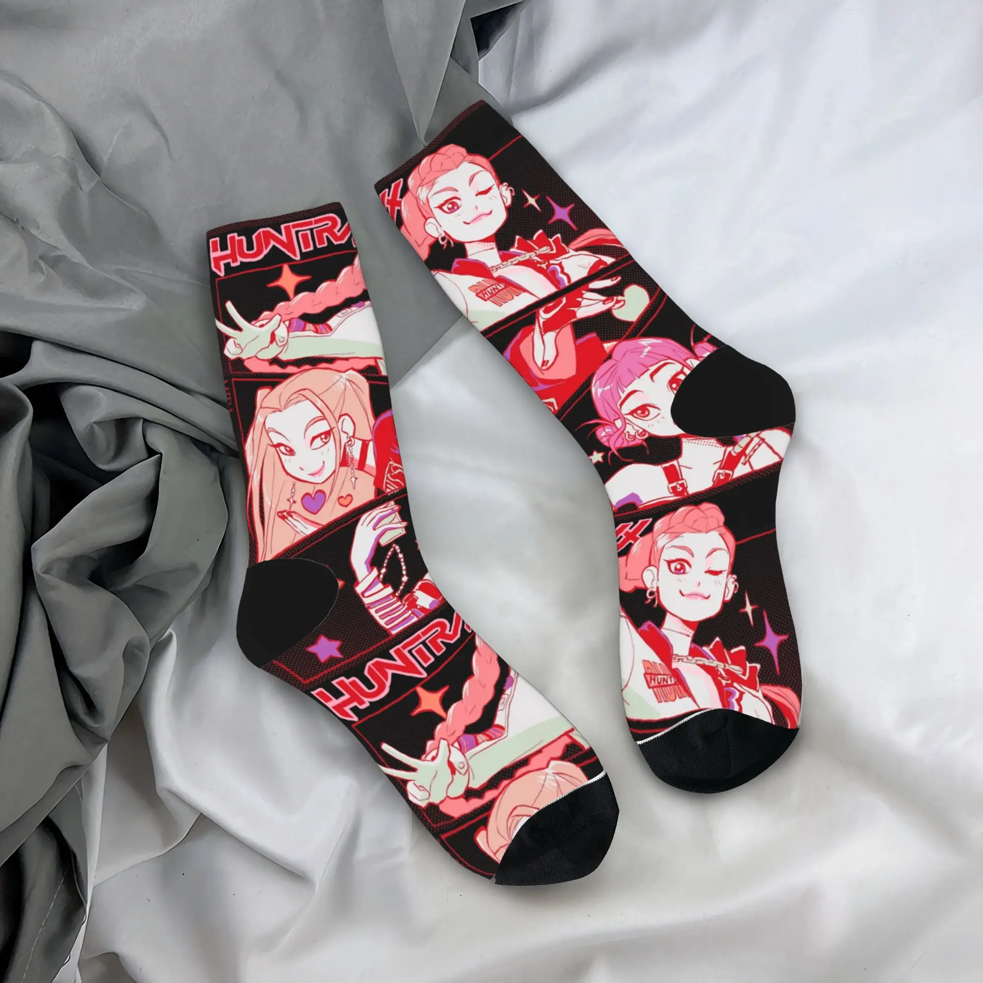

Kpop Demon Hunters Lover Huntrix Girls Socks Anti Skid Stockings Men's Medium Soft Running Sports Socks Spring Casual Socks