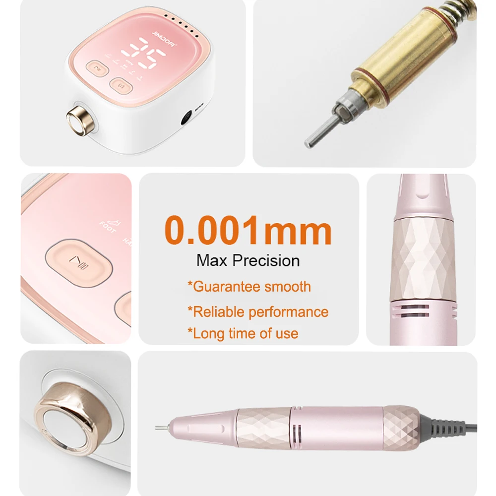 35000 دورة في الدقيقة مسمار آلة الحفر قبضة معدنية مبرد أظافر كهربائي للتقليم الاكريليك هلام مسمار المهنية مسمار الحفر أقل الضوضاء #4