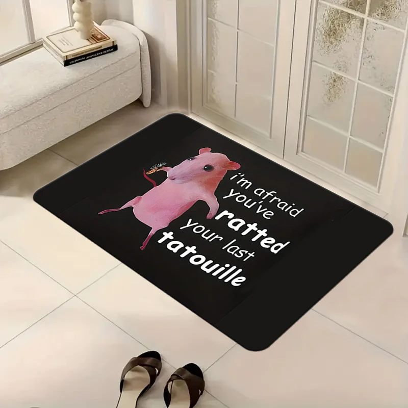 Funny Pink Rat Rug Noise Mat Room Mat Custom Bedroom Carpet Kitchen Door Mat Entrance Door Can Be Custom Family Carpet