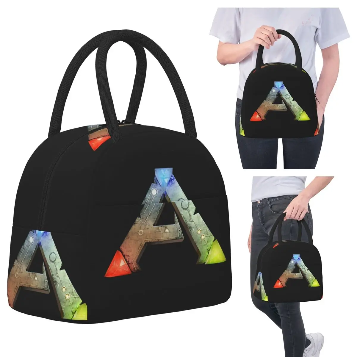 

ARK Survival Evolved Logo Изолированная сумка для обеда для женщин Офисный холодильник Термальная коробка для еды Портативная коробка для завтрака Контейнер