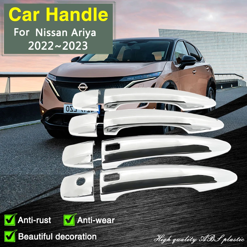 

Fit for Nissan Ariya FE0 2022 2023 Luxurious Chrome Smart Door Handle Cover Car Styling Accessories Protective Film Sticker Trim