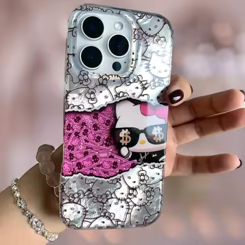 Hello Kitty Lovely Cool dollar Phone Case For Samsung Galaxy S25 S24 S22 S23 Ultra Plus A55 A53 A35 A54 A35 A33 A36 Cover Fundas