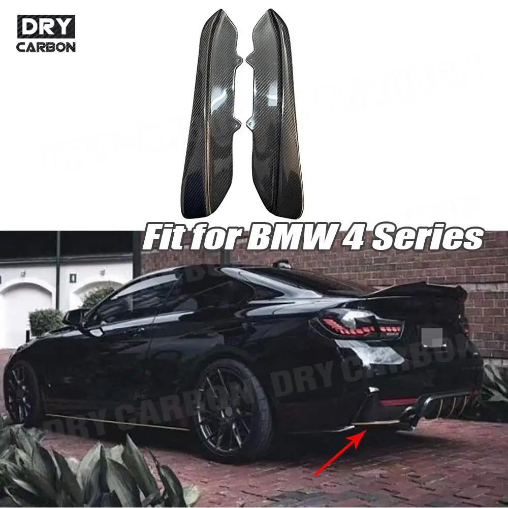 

Carbon Fiber Rear Bumper Lip Splitters Apron For BMW 4 Series F32 F33 F36 M Sport 2014 - 2019 Side Splitters Accessories