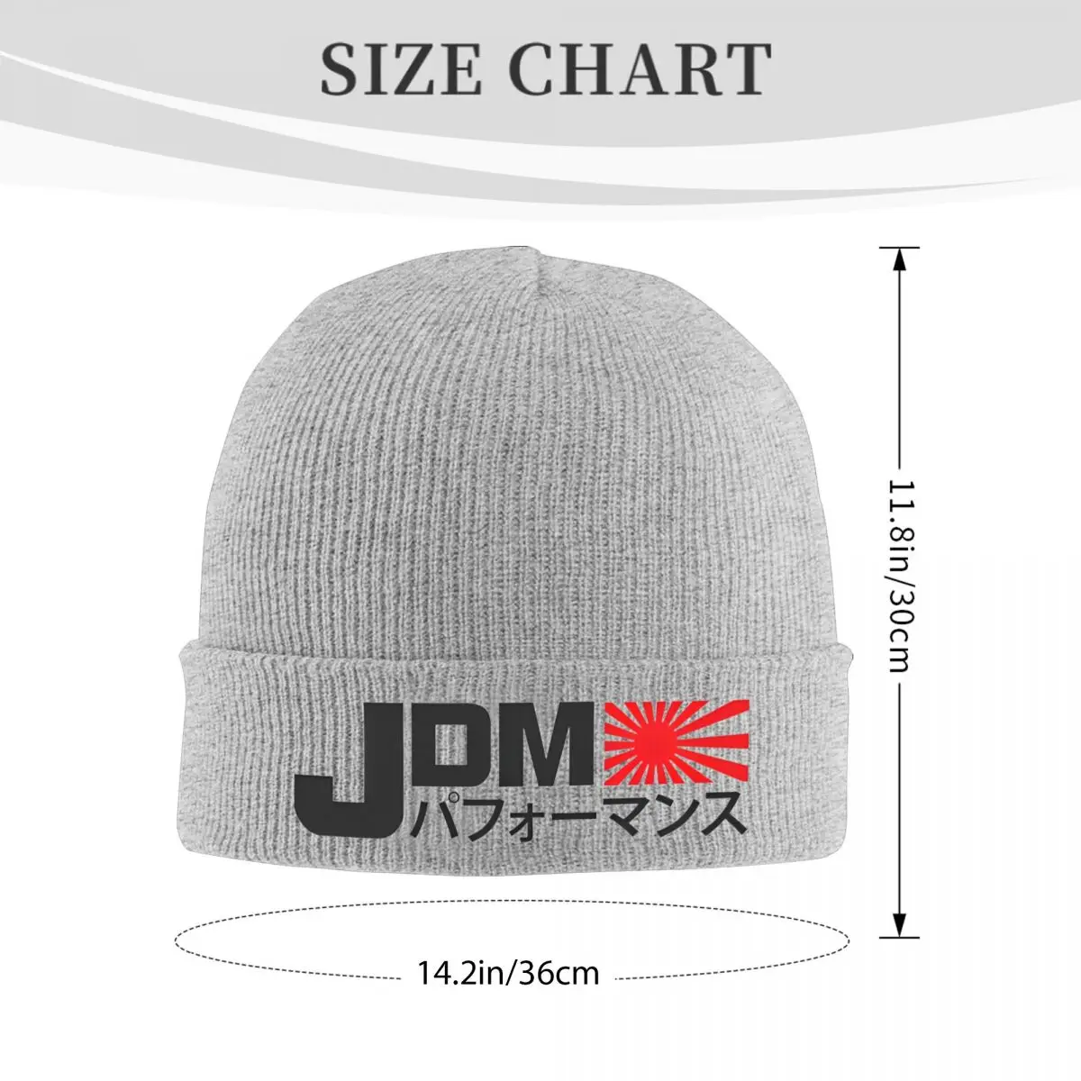 Logo JDM Knitted Hat for Women Men Skullies Beanies Winter Hat Acrylic Drift Car Warm Caps