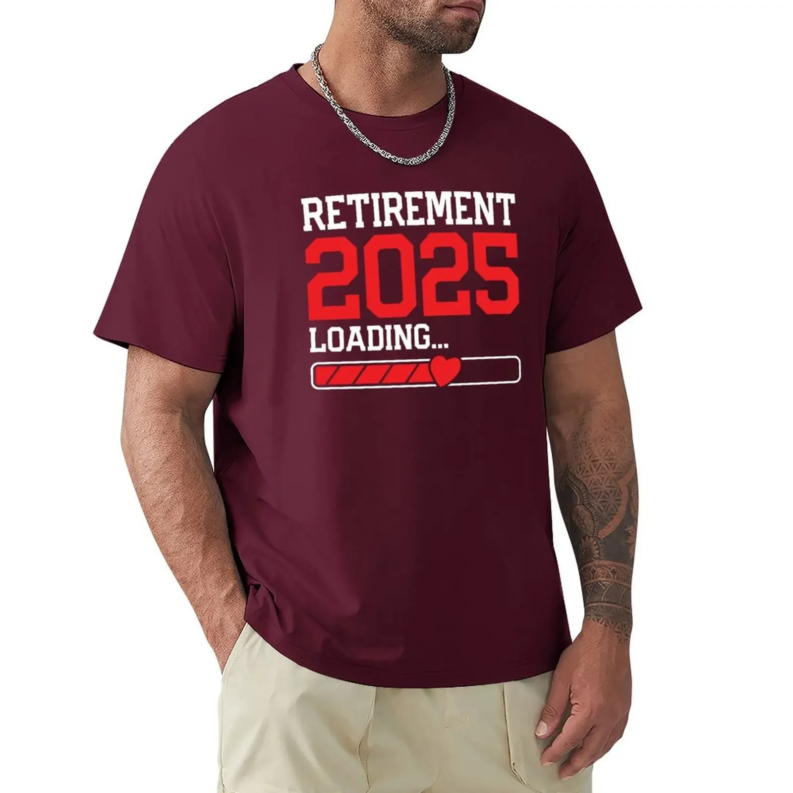 Retirement 2025 Loading Funny Retirement Gift I\'m Retired Shirt Finally Retired Offici T-Shirt Short Sleeve Round Collar male