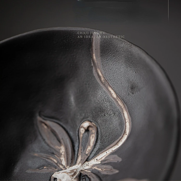 Taza de té de cerámica estilo japonés wabi-sabi de 90ml, taza de loto de cerámica áspera hecha a mano, taza maestra de trompeta, tazón de té Puer, juego de té de Kung Fu