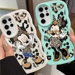 Disney Mickey Minnie Phone Case for Samsung Galaxy  S21 S22 S23 FE S24 Ultra A22 A23 A24 A25 A32 A33 A53 A52 A54 Waves Shell