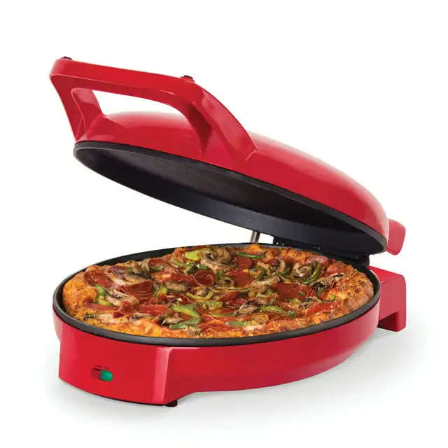 12 inch Pizza Maker and Skillet, 12 inch, Red