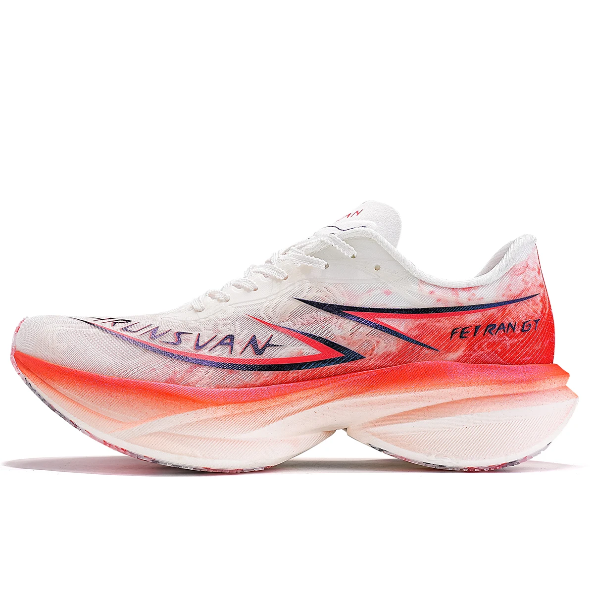 IRUNSVAN Full Palm Innovative Carbon Plate Board Double Knitting Breathable Dual Density Light Weight Fashion Sport Running Shoe