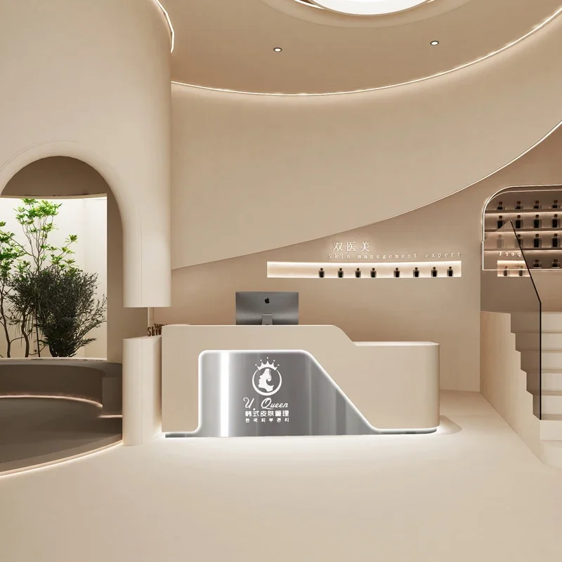 

Luxury Simple Reception Desk Information Modern Lectern Mobile Reception Desk Cabinet Advisory Comptoir Caisse Luxury Furniture