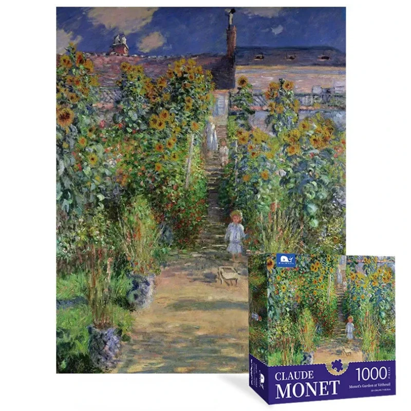 Jigsaw Puzzle 1000 Pieces for Adults Kid Monet Landscape Puzzles Kids Toy Family Game Famous World Oil Painting Home Decoration