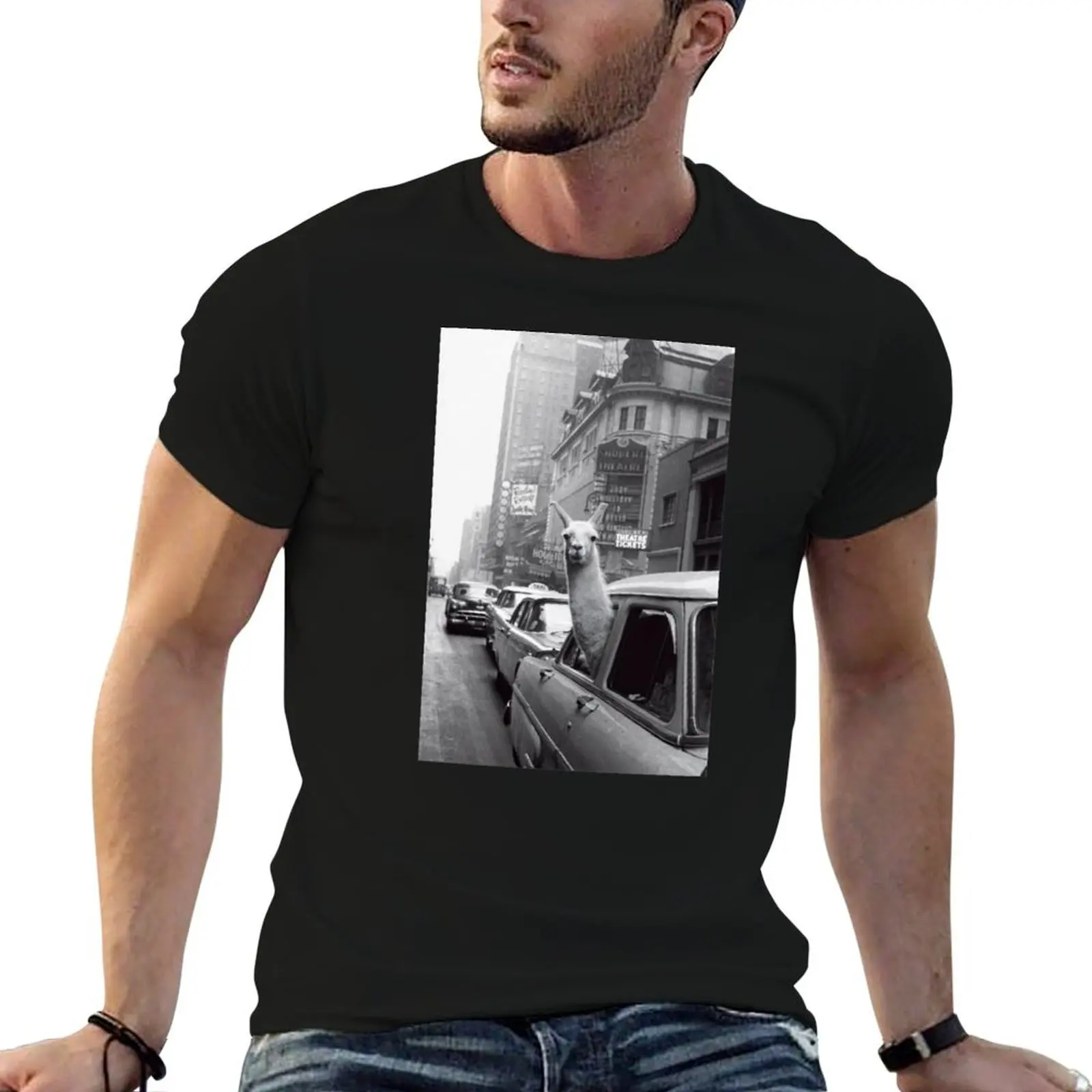 New York Llama T-Shirt Active Wear Sports T-Shirt for Men