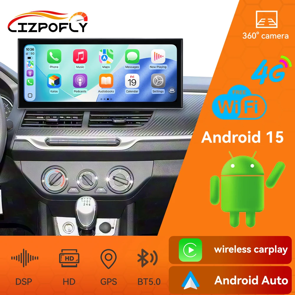 

15,8-дюймовый Android автомобильный радиоприемник Carplay для Great Wall King Kong Cannon 2022-2026 GPS-навигация авторадио DSP автомобильное мультимедийное видео